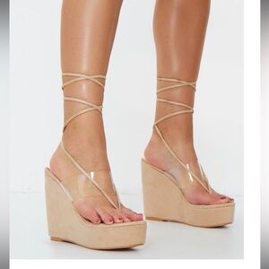 Nude wedges